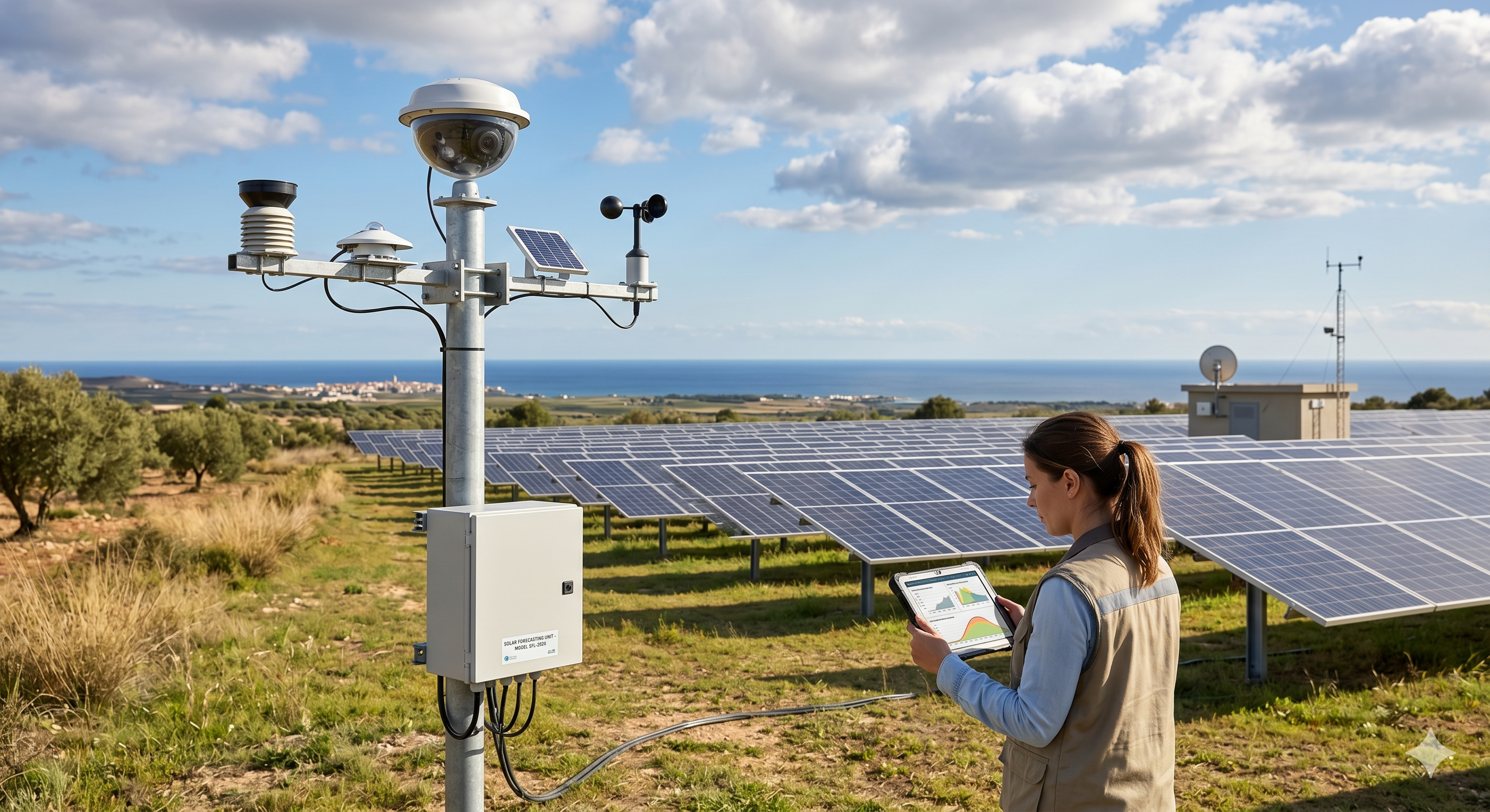 Solar energy forecasting with photovoltaic panels and cloud movement